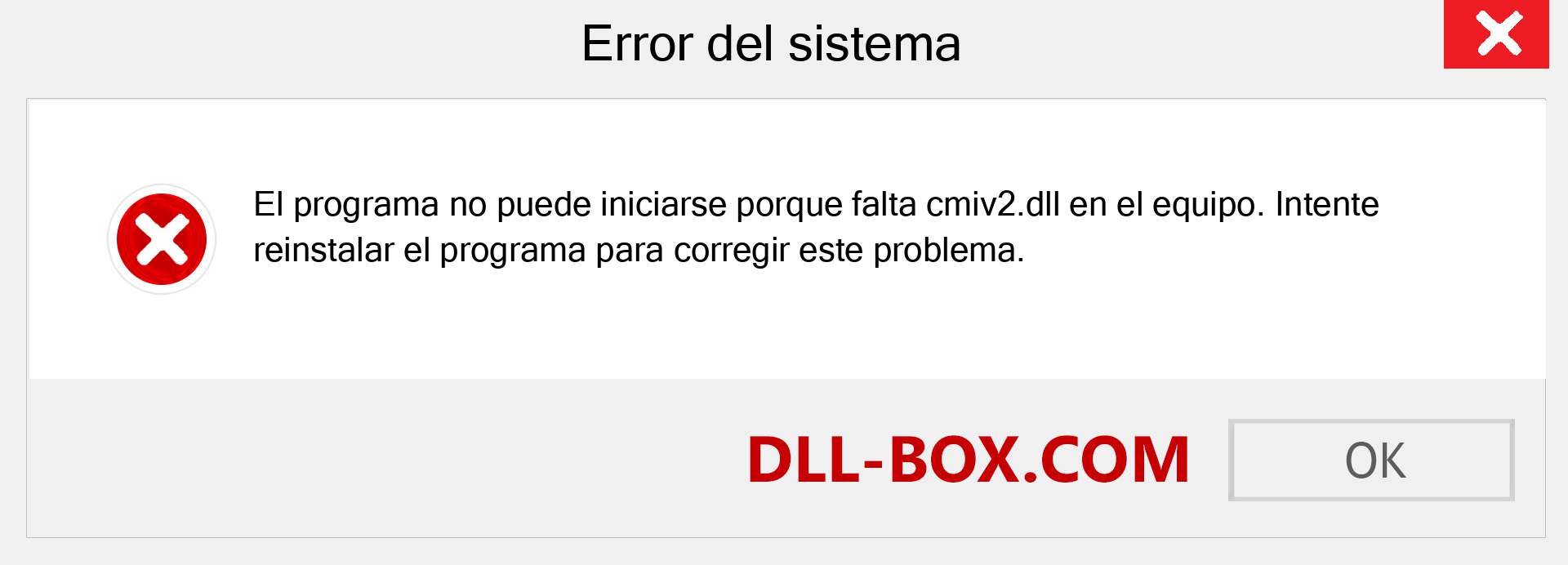 ¿Falta el archivo cmiv2.dll ?. Descargar para Windows 7, 8, 10 - Corregir cmiv2 dll Missing Error en Windows, fotos, imágenes