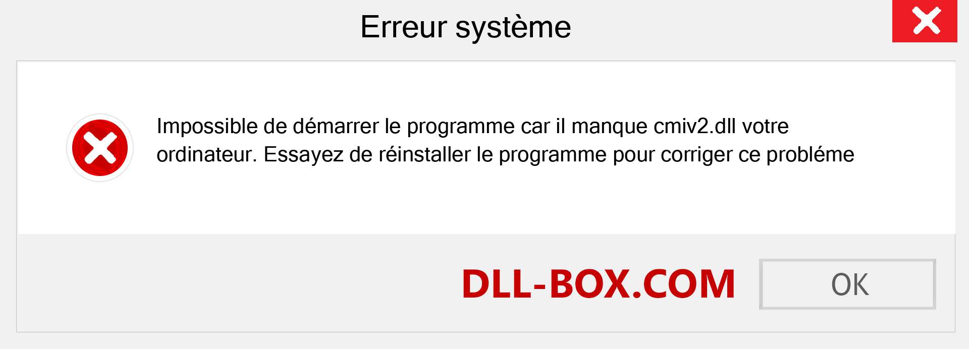 Le fichier cmiv2.dll est manquant ?. Télécharger pour Windows 7, 8, 10 - Correction de l'erreur manquante cmiv2 dll sur Windows, photos, images